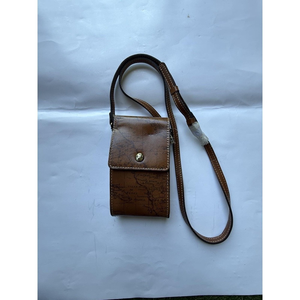 Patricia Nash RIVALTA Leather Map Crossbody Wallet Purse Small
